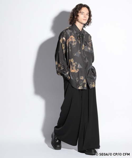 プロジェクトセカイ×ZOZOTOWN ノーバディーフラワープリントシャツHARE