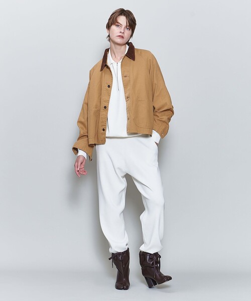 6（ロク）の「＜6(ROKU)＞コットン ショート ブルゾン（カバーオール