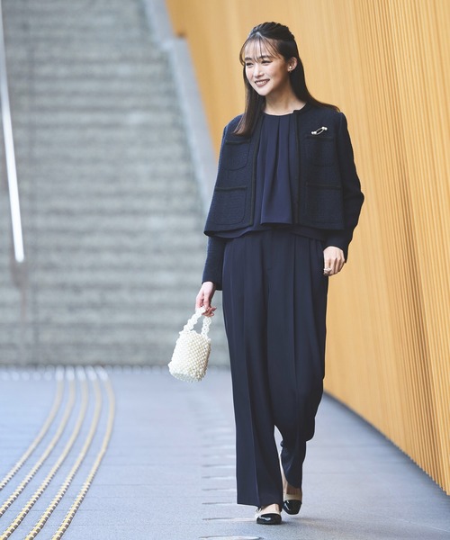 セール】洗える ストレッチ ｜ ゆる洒落 パンツスーツ （ 3点セット