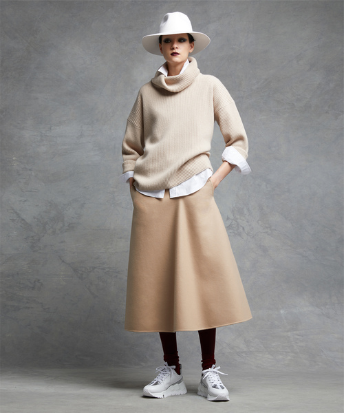 Drawer（ドゥロワー）の「Drawer 9G畦編みタートルネックニット