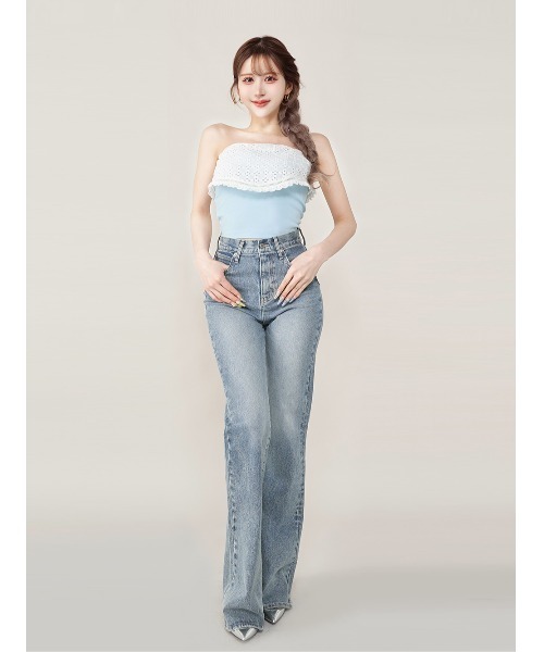 セミフレアデニムパンツ（デニムパンツ）｜Darich（ダーリッチ）の