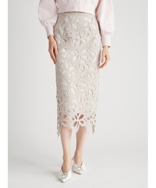 CELFORD（セルフォード）の「リボンレースタイトスカート（スカート