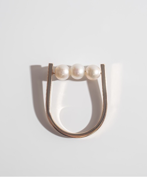 Ops.（オプス）の「アクセサリー リング レディース 3連パール 10K