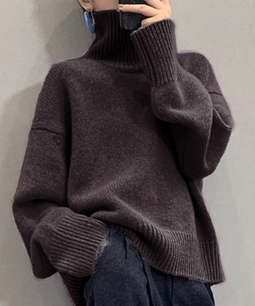 セール】オーバーサイズハイネックニット（ニット/セーター）｜Doula