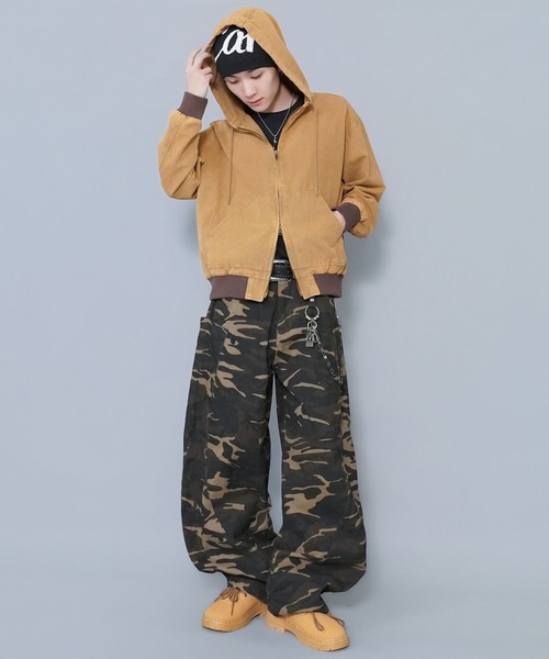 セール】短丈 ダック地 アクティブジャケット/ダブルジップ