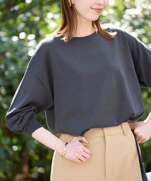 シリーズあり/》コットンキュプラプルオーバー（ニット/セーター