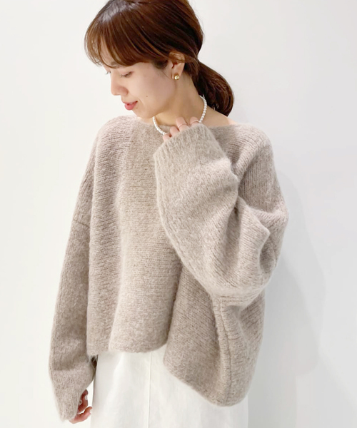 plage（プラージュ）の「アルパカMIXクロップドニット（ニット