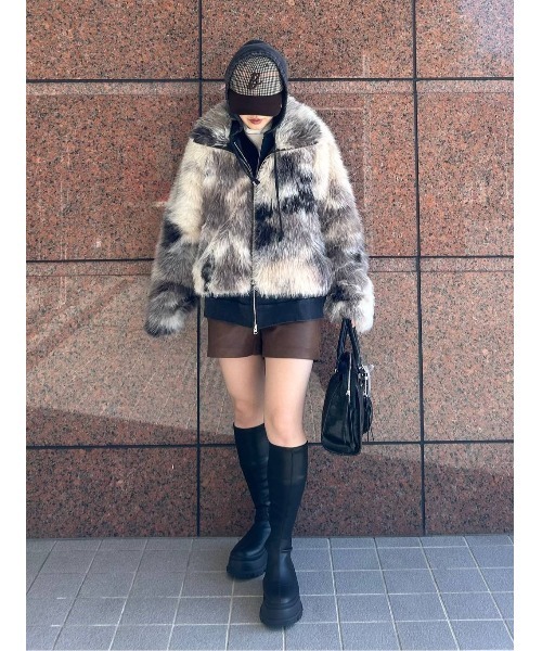 セール】【この冬スタイリングの主役にピッタリ！】MIXカラーファー