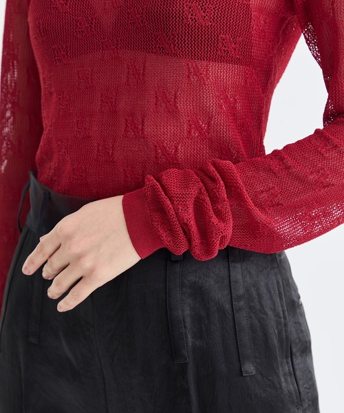 HAENGNAE/ヘンネ】KISHIMEN LOGO KNIT LEOTARD/キシメンロゴニット