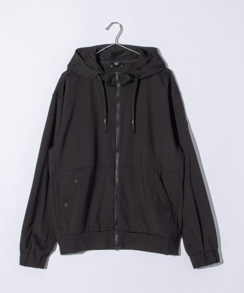 HERNO ZIPUP FOODED BLOUSON ヘルノ ストレッチナイロン ジャージー