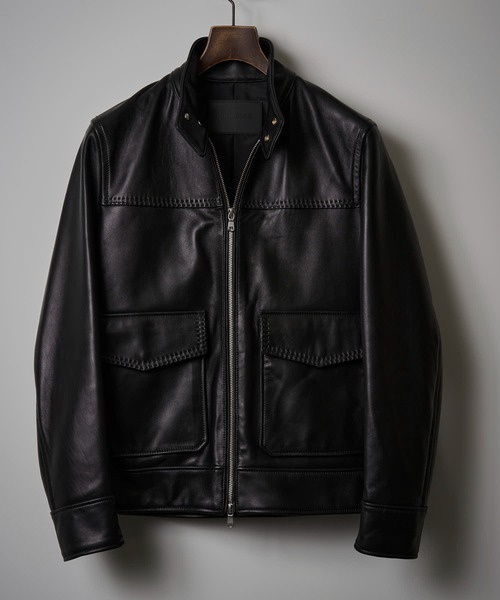 TETE HOMME（テットオム）の「SHEEP LEATHER JACKET / スタンドカラー