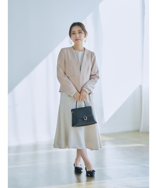 セール】ダブルクロスウォッシャブルジャケット【低身長・小柄女性