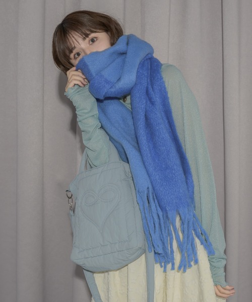 セール】【 新色追加 / 4色展開 】バイカラーボリュームフリンジ