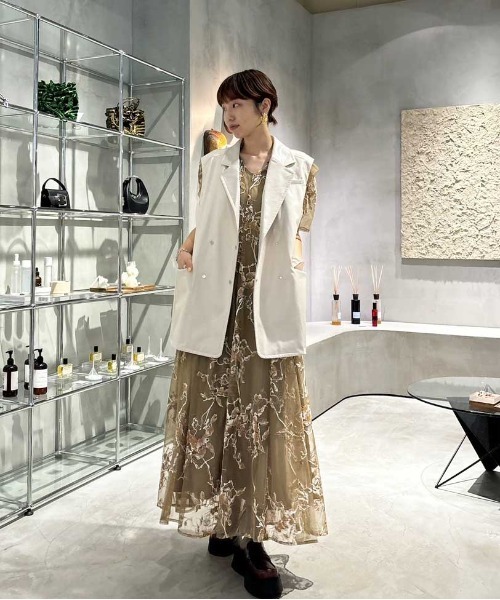 Ameri（アメリ）の「2WAY WILD ROSE CANVAS ART DRESS（ドレス）」 - WEAR