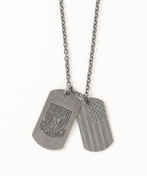 AVIREX（アヴィレックス）の「ドッグタグ ロゴ シルバー/ DOG TAG LOGO
