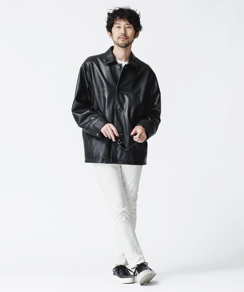 NANO universe（ナノユニバース）の「WONDER LIGHT LEATHER カーコート