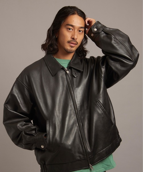 SKOOKUM.JE LAMB LEATHER ZIP JACKET（ライダースジャケット