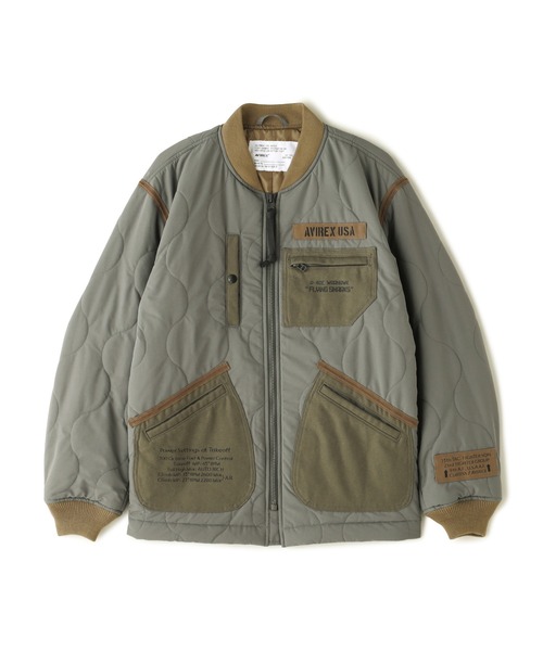 セール】QUILTED ARMY JACKET FLYNIG SHARKS / クウィルティド
