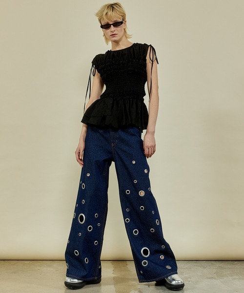 MAISON SPECIAL（メゾンスペシャル）の「Eyelet Denim Pants