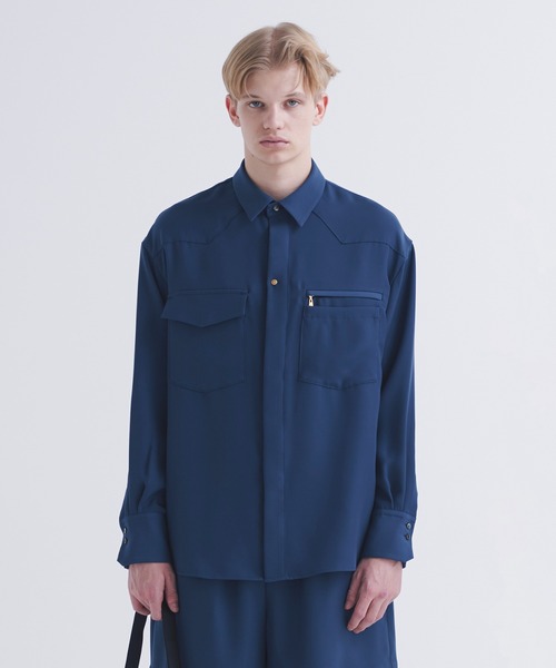 CULLNI（クルニ）の「24-SS-019 / Dry Double Satin Pocket Shirt