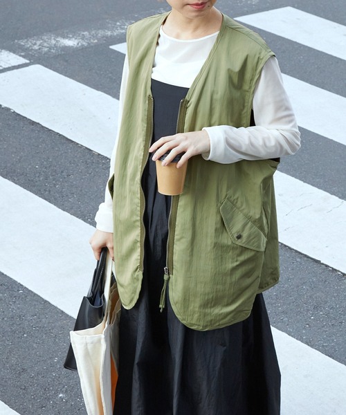 forksy.】Vネックミリタリーベスト（ベスト）｜forksy.（フォルクシー