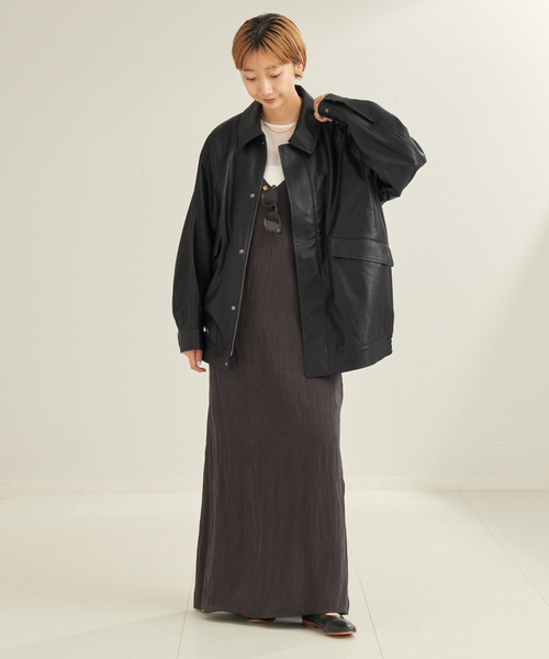 セール】Leather Like ブルゾン（ブルゾン）｜Plage（プラージュ）の