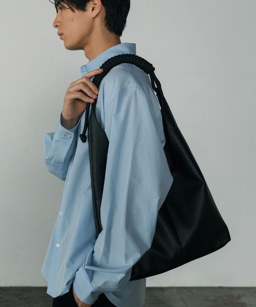 LURAKU】 Synthetic Leather Rope Handle Bag / シンセティックレザー