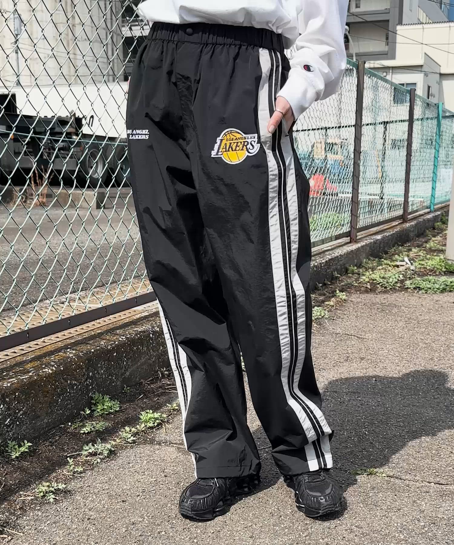 NBA/エヌビーエー 別注 チームロゴ刺繍 サイドライン ドロスト撥水