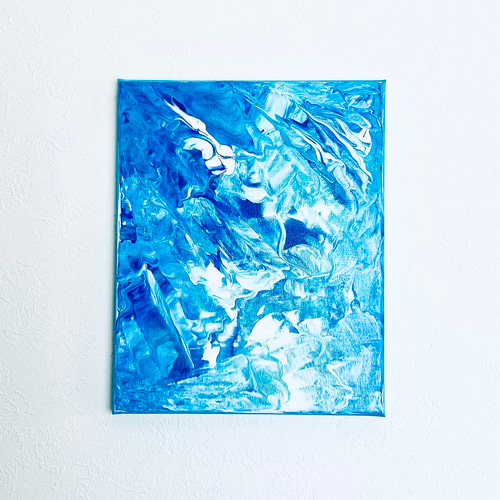 青の絵 涼やかな風 クールダウンアート【零065】 絵画 零freedbyshigi