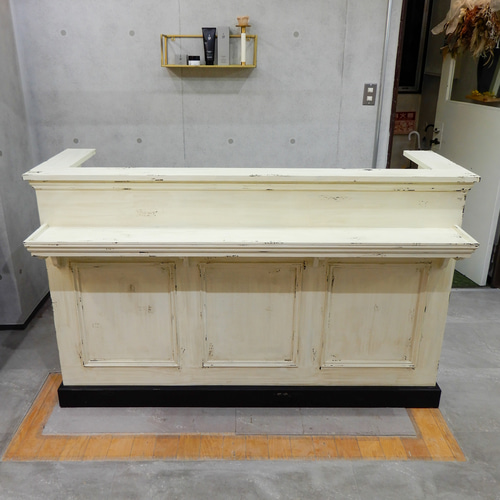 美容室カウンター（W1700アンティーク） ネイルサロンレジカウンター