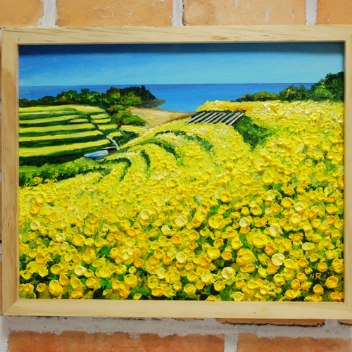 油絵 絵画 【菜の花フェスタ】 絵画 HR 通販 15344330｜Creema