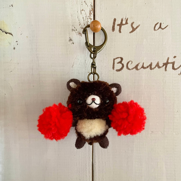 あなたを応援！！ チアリーダーなクマさん♪ ぬいぐるみ ぼんぼん♪こ