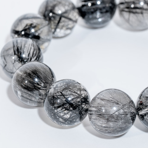 高品質・大玉】16mm ブラックルチル ブラックトルマリンインクォーツ