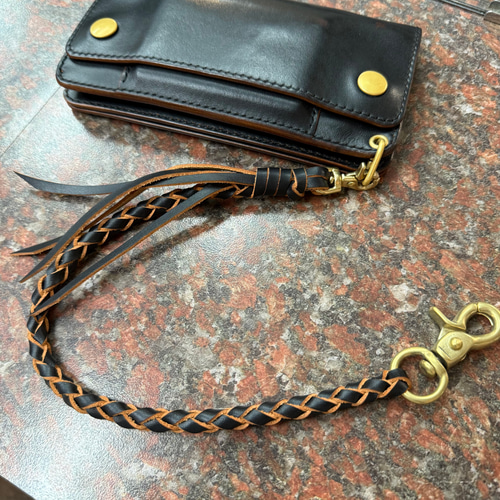 栃木レザー 茶芯 ロング トラッカーウォレット 長財布 twin crafted