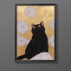 絵画 | イラストポスター 74 ☆ 【ソファーで寝ている猫】 絵画 アカザ