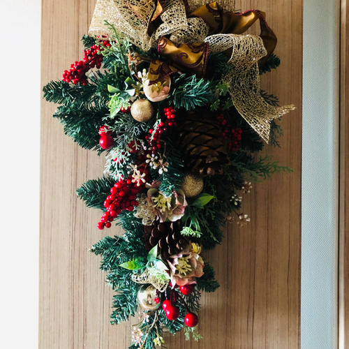 翌日発送◇再販) ◇クリスマス限定 約60㎝ 大きいクリスマススワッグ