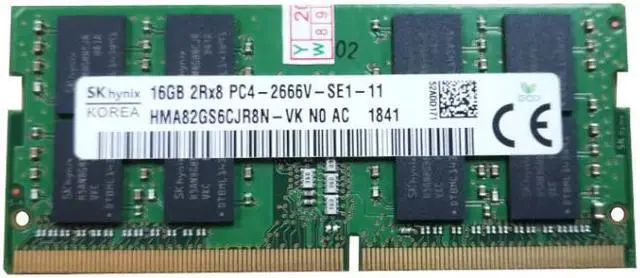 SK Hynix HMA82GS6CJR8N-VK 16GB 2RX8 DDR4 PC4-2666V for Laptop