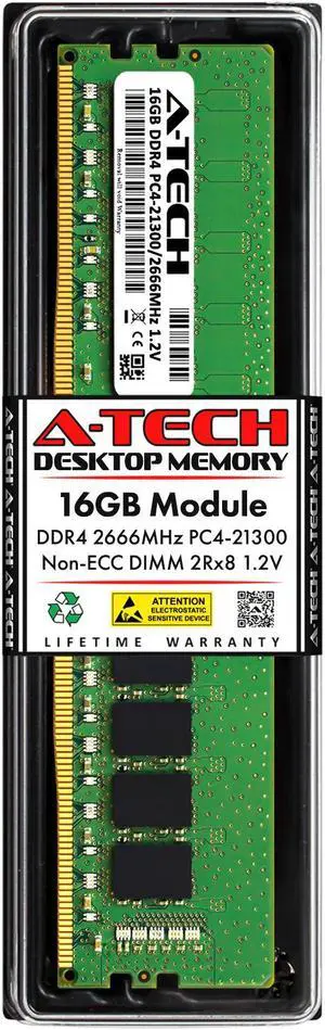 A-Tech 32GB DDR4 2666MHz DIMM PC4-21300 UDIMM Non-ECC Unbuffered