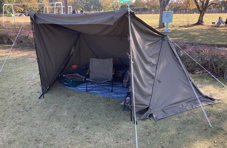 無骨さで人気のFUTURE FOX パップテント FOX-BASEをレビューします