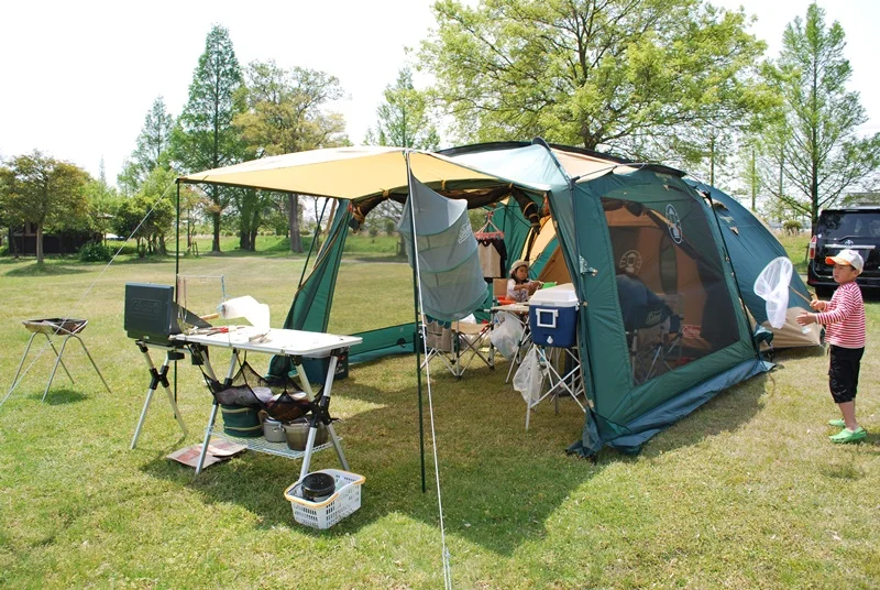 琵琶湖湖畔でのキャンプ | 家族でオートキャンプ