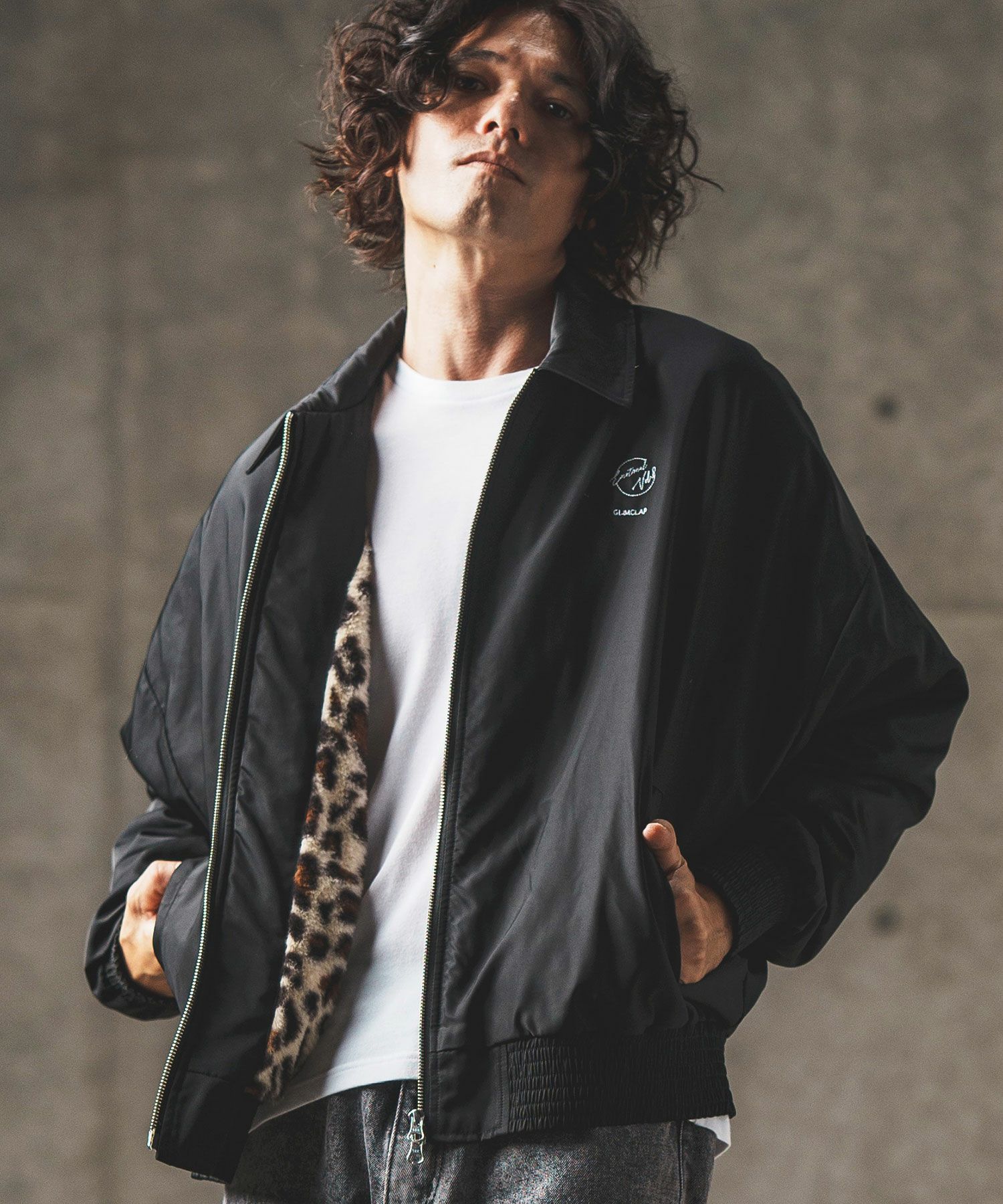 30%OFF【GLIMCLAP(グリムクラップ)】 Ripstop nylon × shaggy leopard