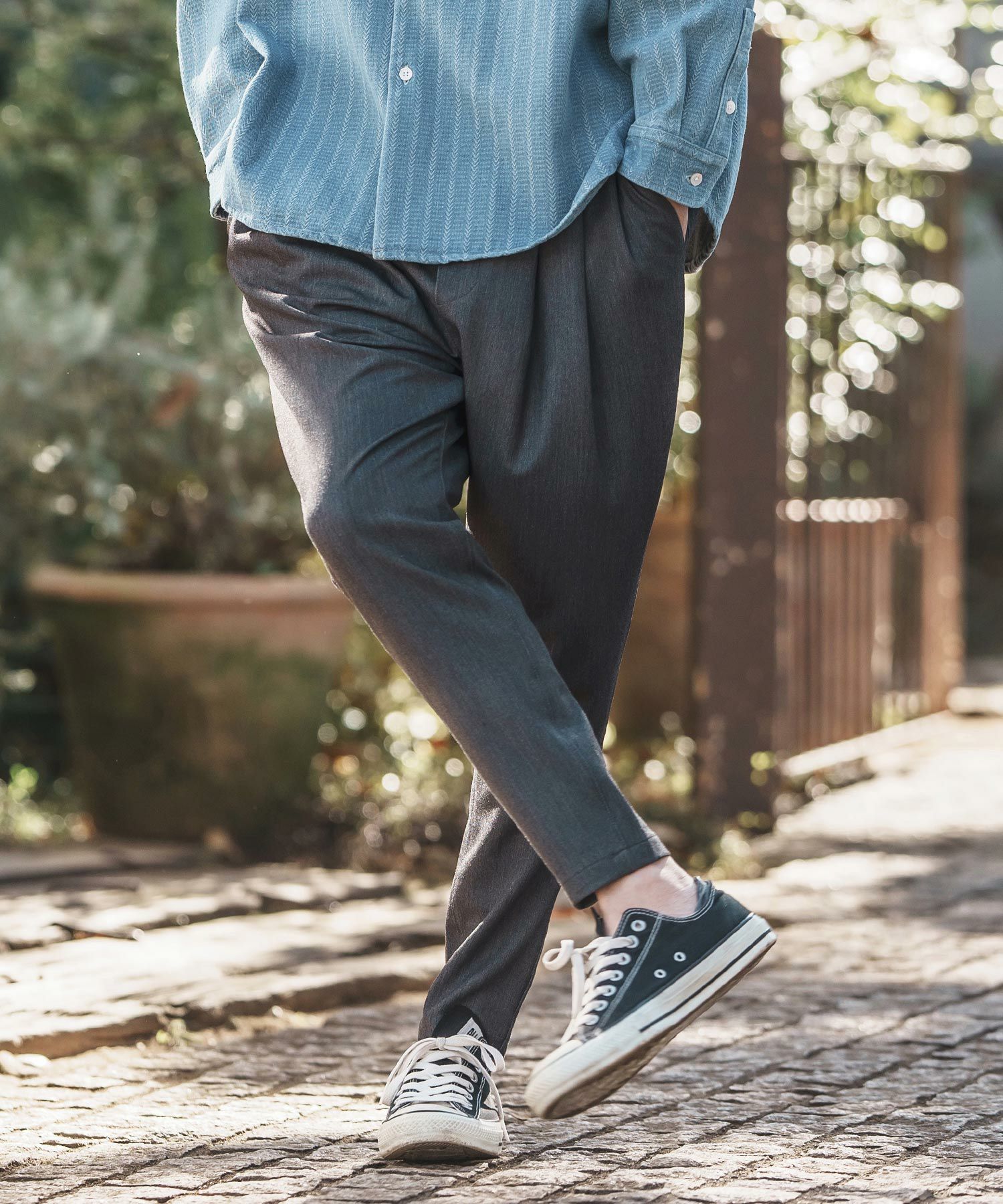 CAMBIO(カンビオ)】Denim Like Drape Sarrouel Pants サルエルパンツ