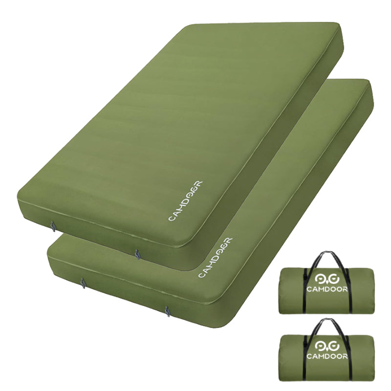 キャンプ用 インフレータブルマットダブル10cm、自動膨張 エアー