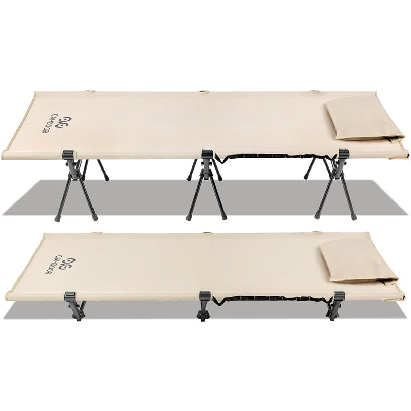 キャンプ 用 ベッド 2way、軽量キャンプ コット 150KG高耐荷重 ハイ