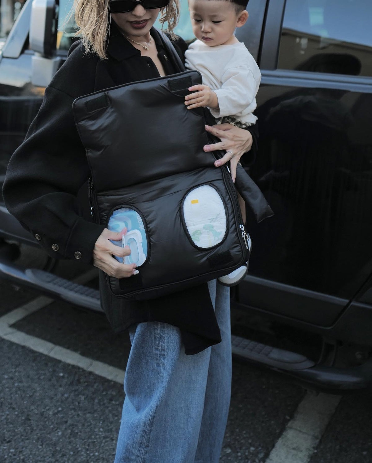 quilting mothers pouch bag -BLK- – Calin ONLINESTORE