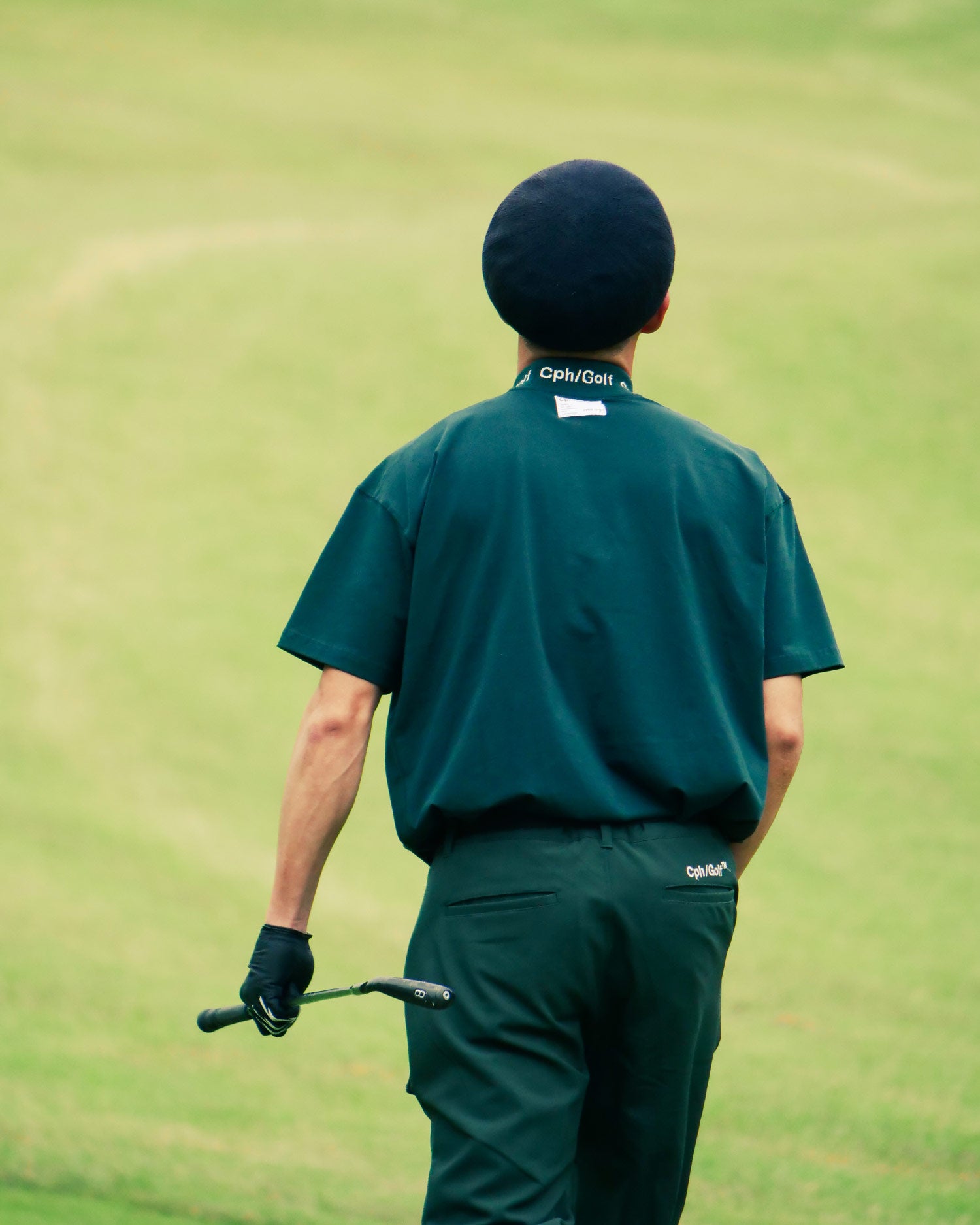 Cph/Golf™️ #JACQUARD LOGO MOCK NECK TEE - GREEN - – Cph/Golf™︎