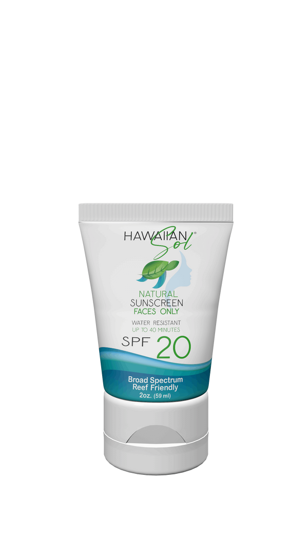 Hawaiian Sol Faces Only SPF 20 | Caribbean Sol Natural Sun & Skin Care