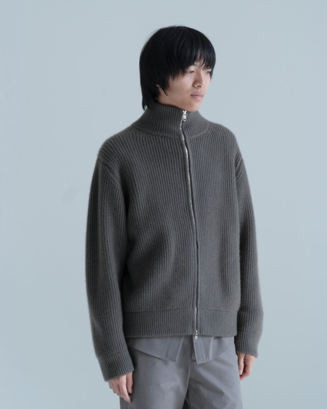 モンゴリアンカシミヤ ドライバーズ ニット, Sage Green – cash & barba