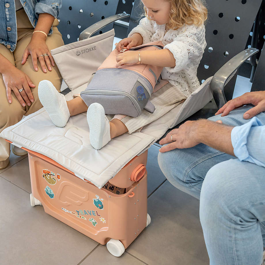 JetKids by Stokke BedBox Coral Pink Ride on Kids Suitcase +