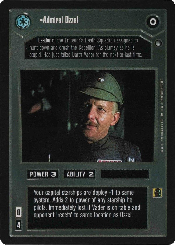 Star Wars CCG Admiral Ozzel